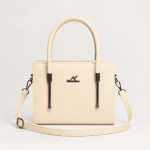 1000970503.png shows a model holding our stylish Structured Handbag, while 1000970490.png displays the precise dimensions.