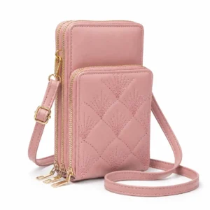 3 Zipper Mobile Pouch Crossbody Bag