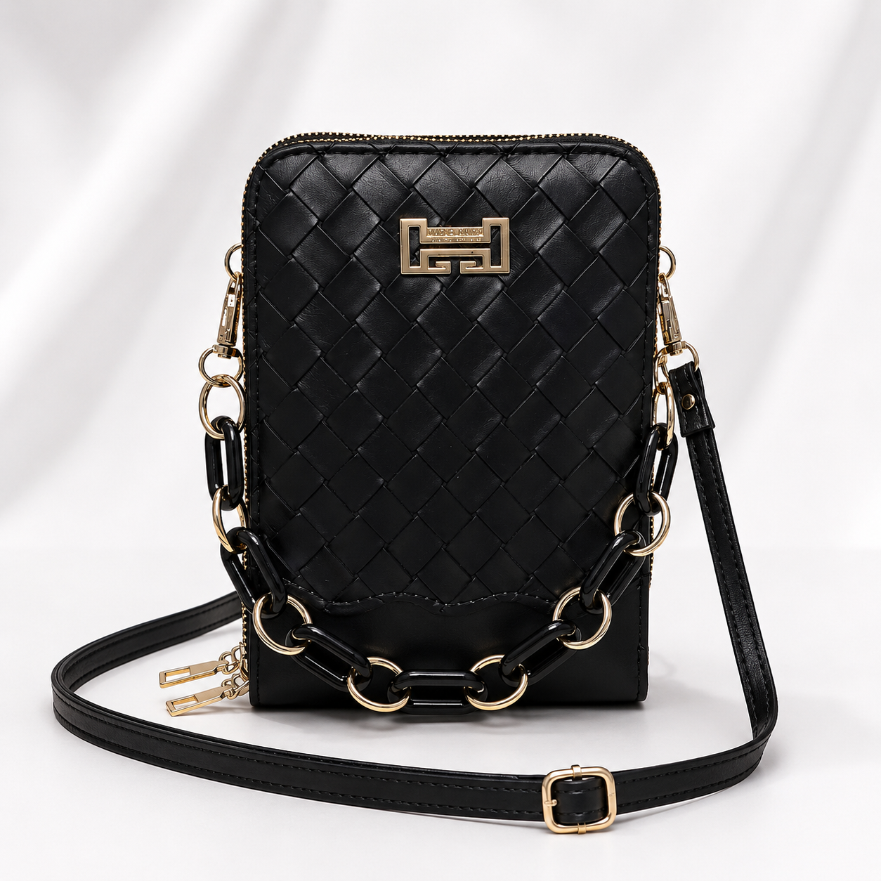 2 Zipper Crossbody Bag and Mobile Pouch