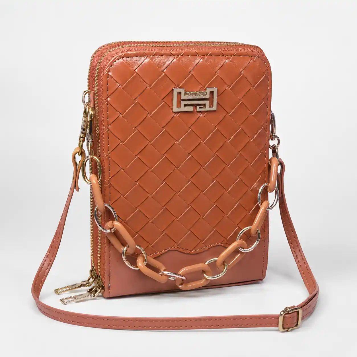 2 Zipper Crossbody Bag and Mobile Pouch