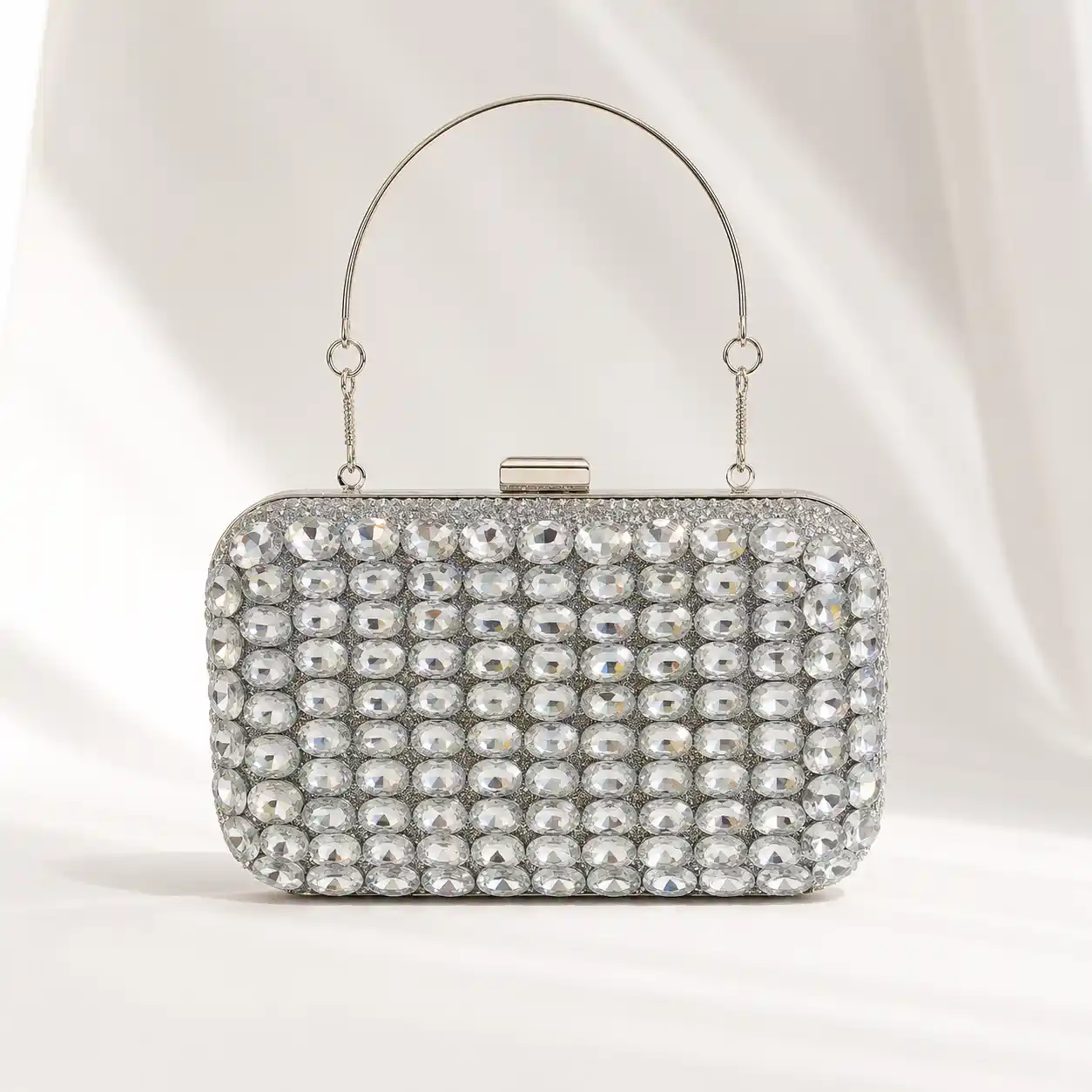 Diamond Crystal Evening Clutch – Premium Bridal Purse Party Bag A1
