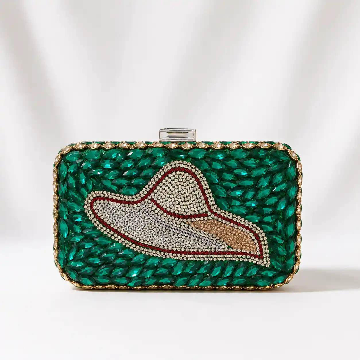 Emerald Crystal Bridal Clutch