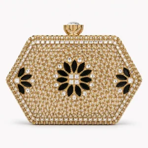 Kundan Bridal Purse Wedding Hand Clutch with elegant kundan stone embellishments