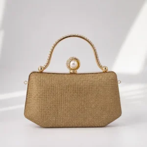 gold rhinestone clutch bag