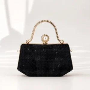 black rhinestone clutch bag