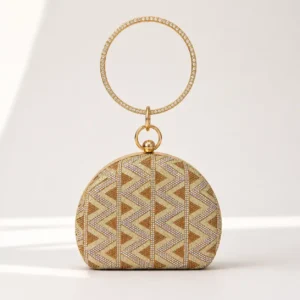 gold crystal clutch bag
