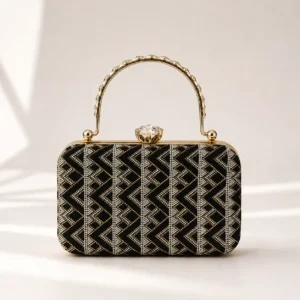 black evening clutch bag