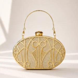 gold evening clutch bag