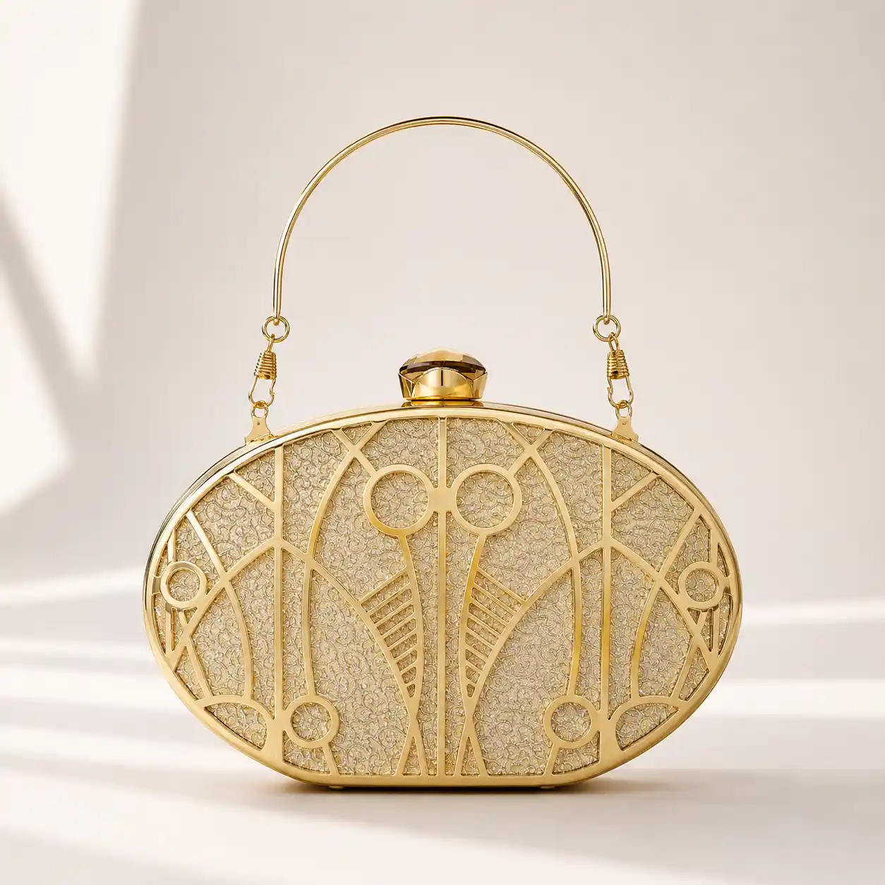 gold evening clutch bag