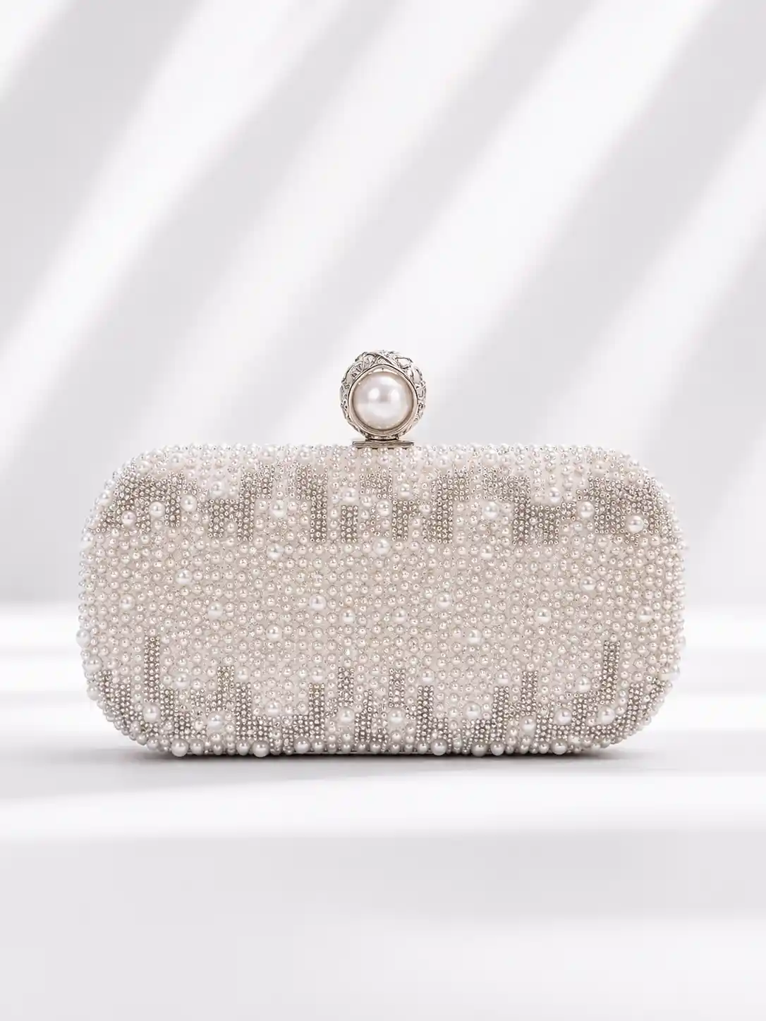 Pearl Evening Clutch Bead Clutch Rhinestone Wedding Purse for Brides