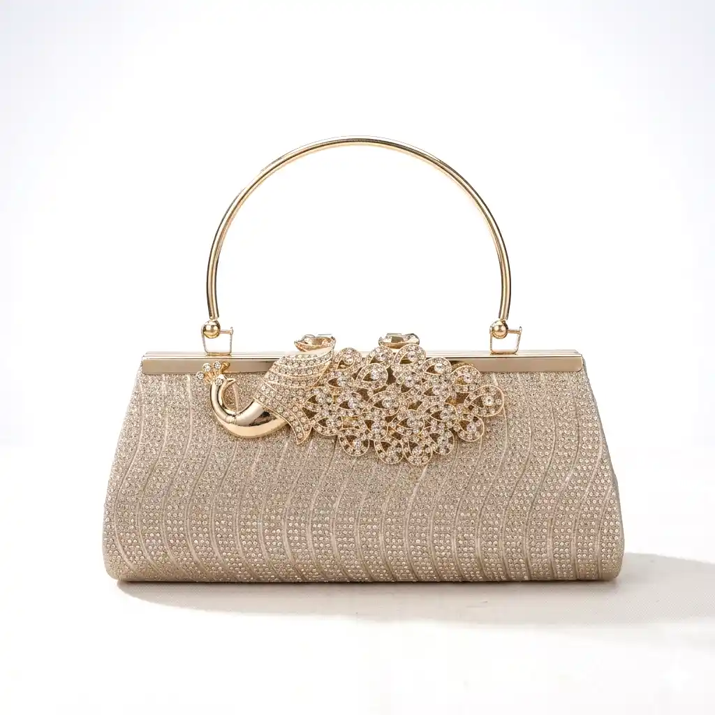 gold bridal clutch bag