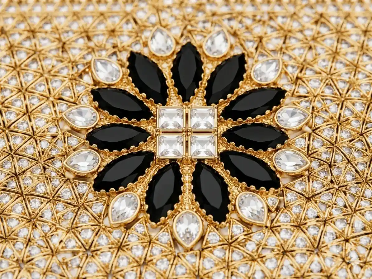 Kundan Bridal Purse Wedding Hand Clutch – Elegant Luxury Bridal Bag No1 - Image 3