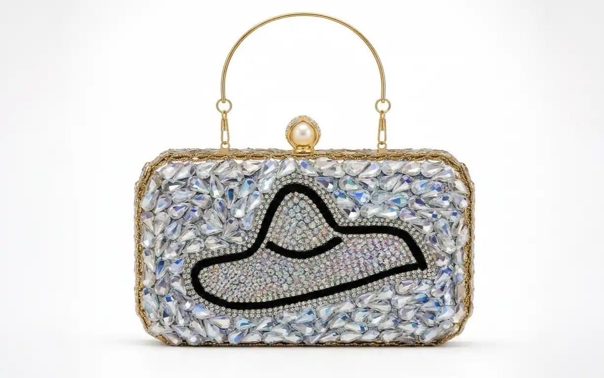 Luxury Crystal Bridal Clutch – Stunning Wedding Party Purse A1 - Image 2