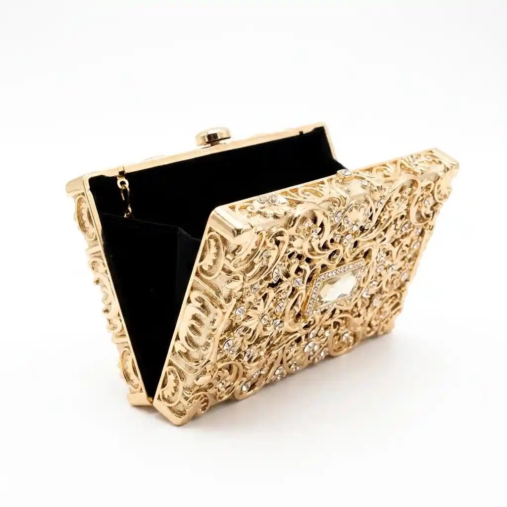 bridal clutch wedding purse elegant hand purse for brides fancy bag A1 - Image 2