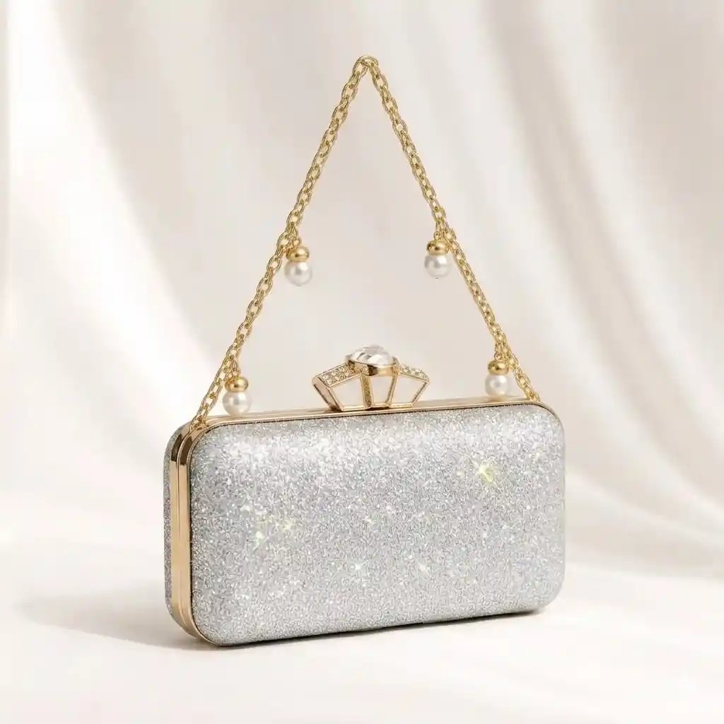 Elegant Wedding Clutch – Luxury Bridal Purse Fancy Bag A1 - Image 2