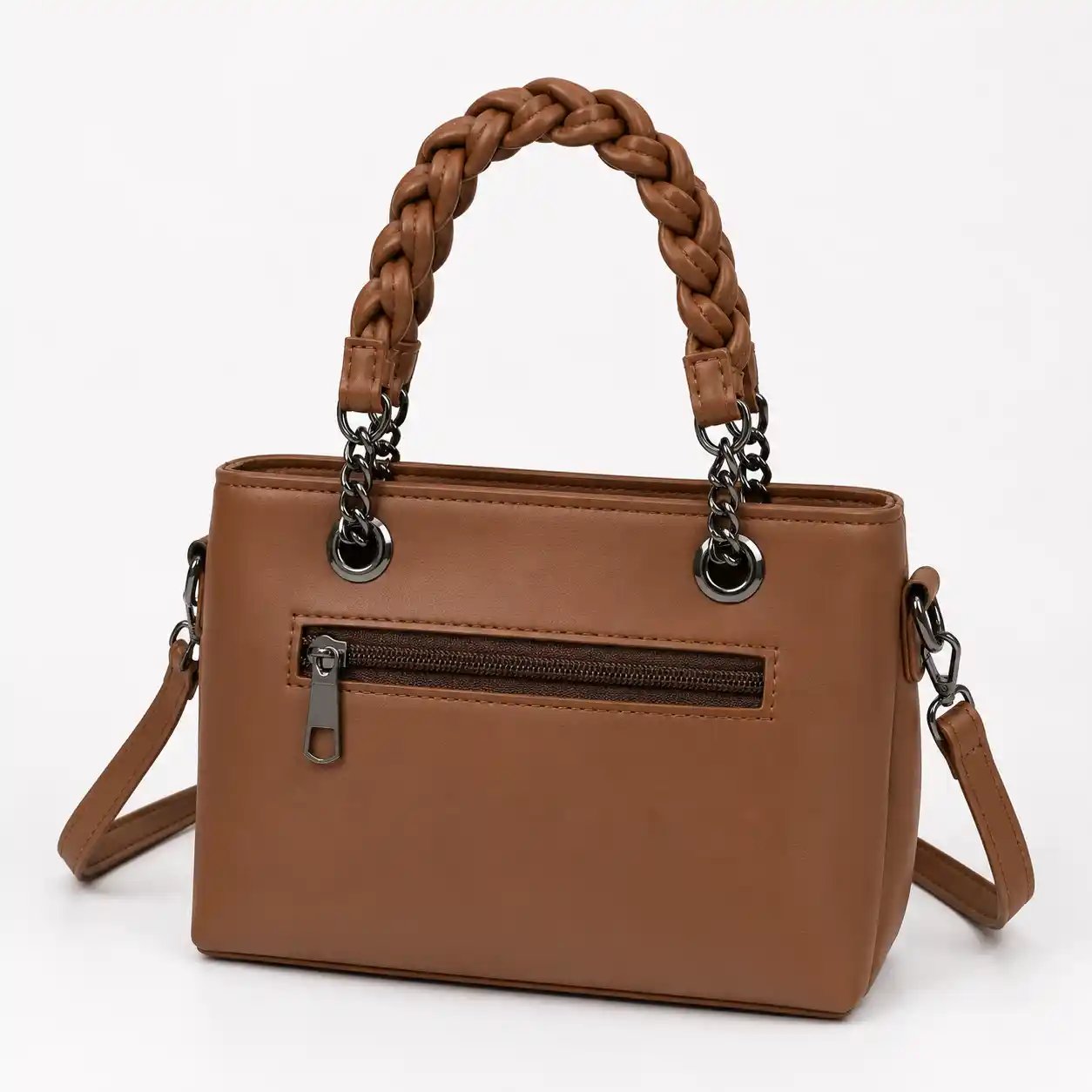 Ladies Shoulder Handbag Purse – Elegant Fashion Bag for Women 3 Zipper - Image 3