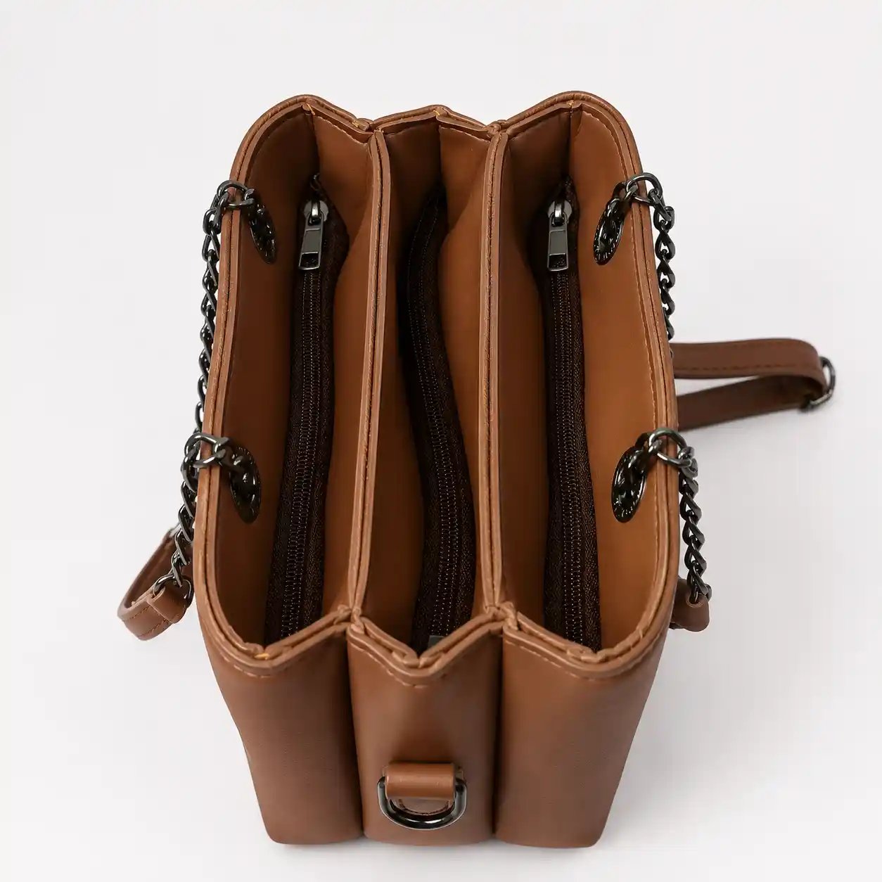 Ladies Shoulder Handbag Purse – Elegant Fashion Bag for Women 3 Zipper - Image 2