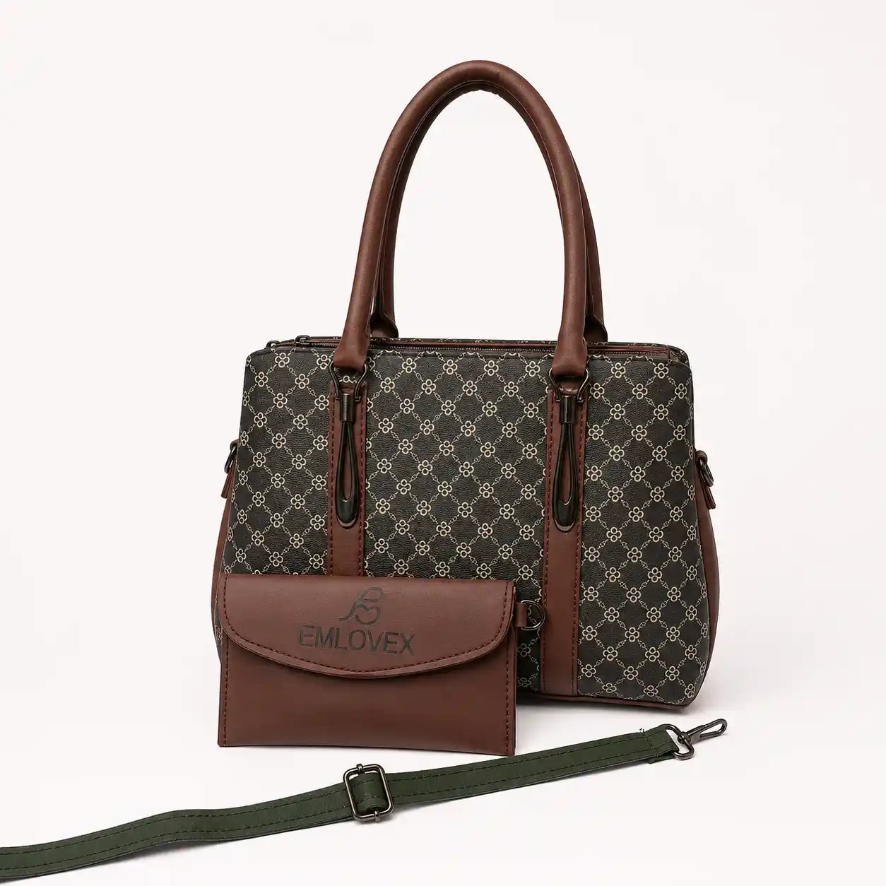 Ladies Hand Bag Set Premium Stylish Shoulder Bag with Matching Wallet A1