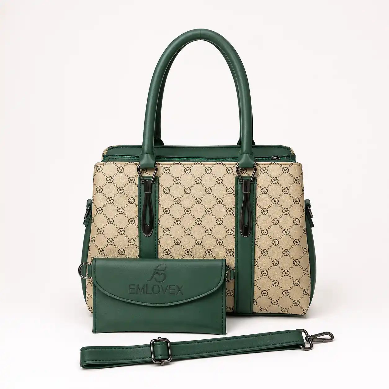 Ladies Hand Bag Set Premium Stylish Shoulder Bag with Matching Wallet A1 - Image 4