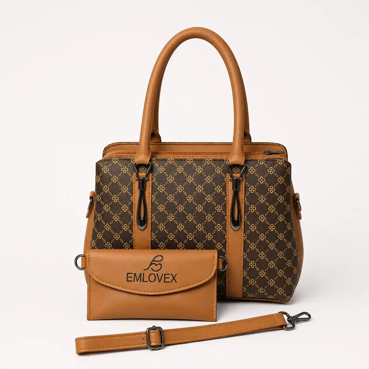 Ladies Hand Bag Set Premium Stylish Shoulder Bag with Matching Wallet A1 - Image 2