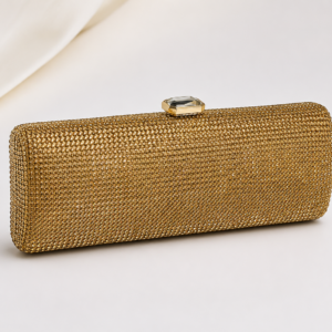 Gold Swarovski Hand Clutch