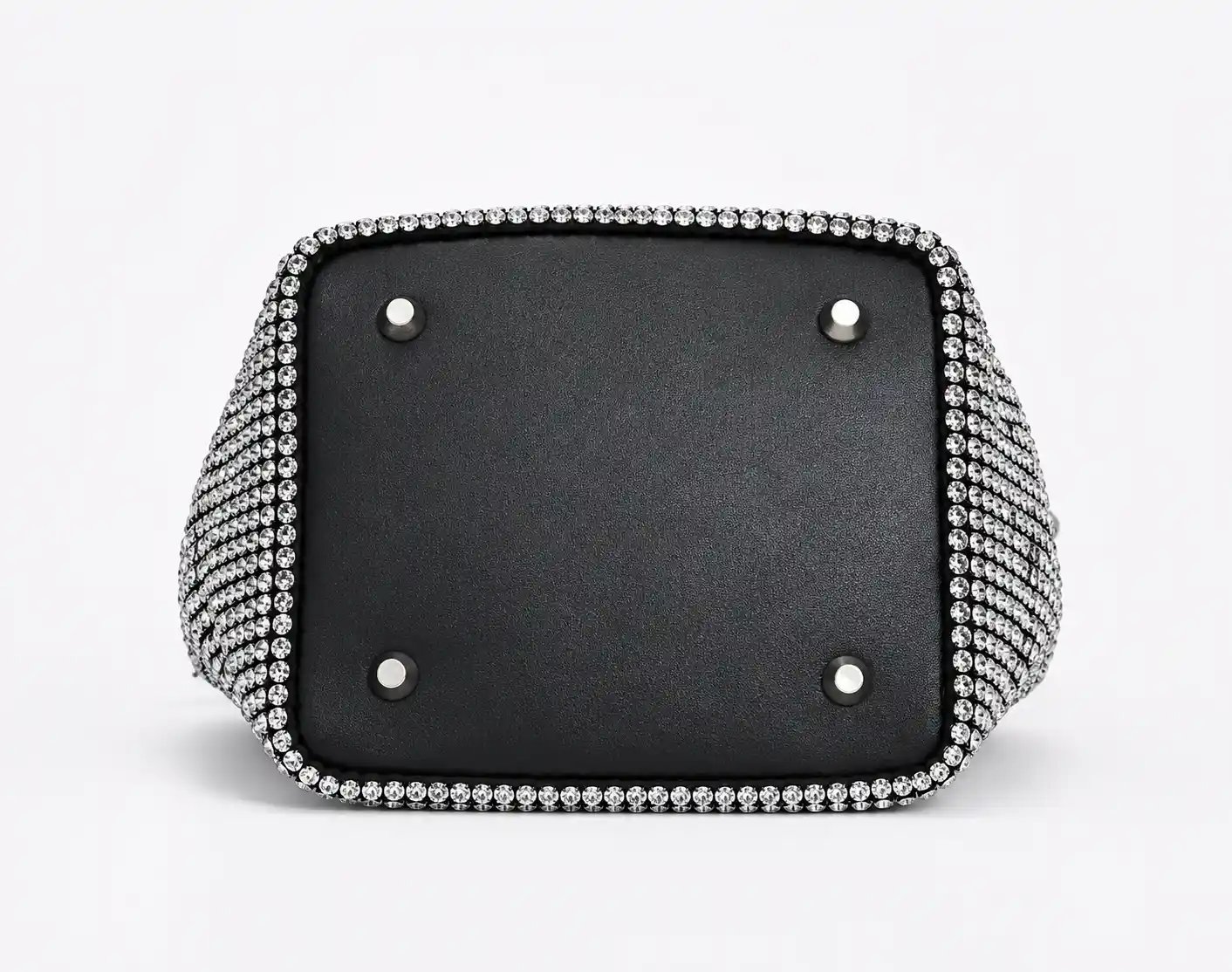 Black Rhinestone Bag – Stunning Crystal Bucket Bag for Women A1 - Image 5