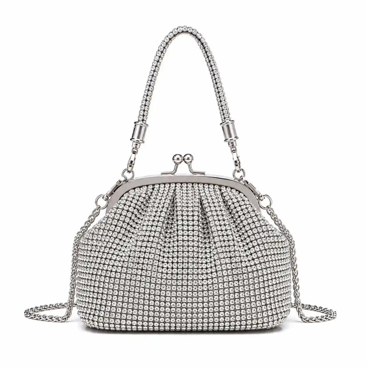 Silver Rhinestone Bag – Stunning Crystal Clutch for Weddings & Parties