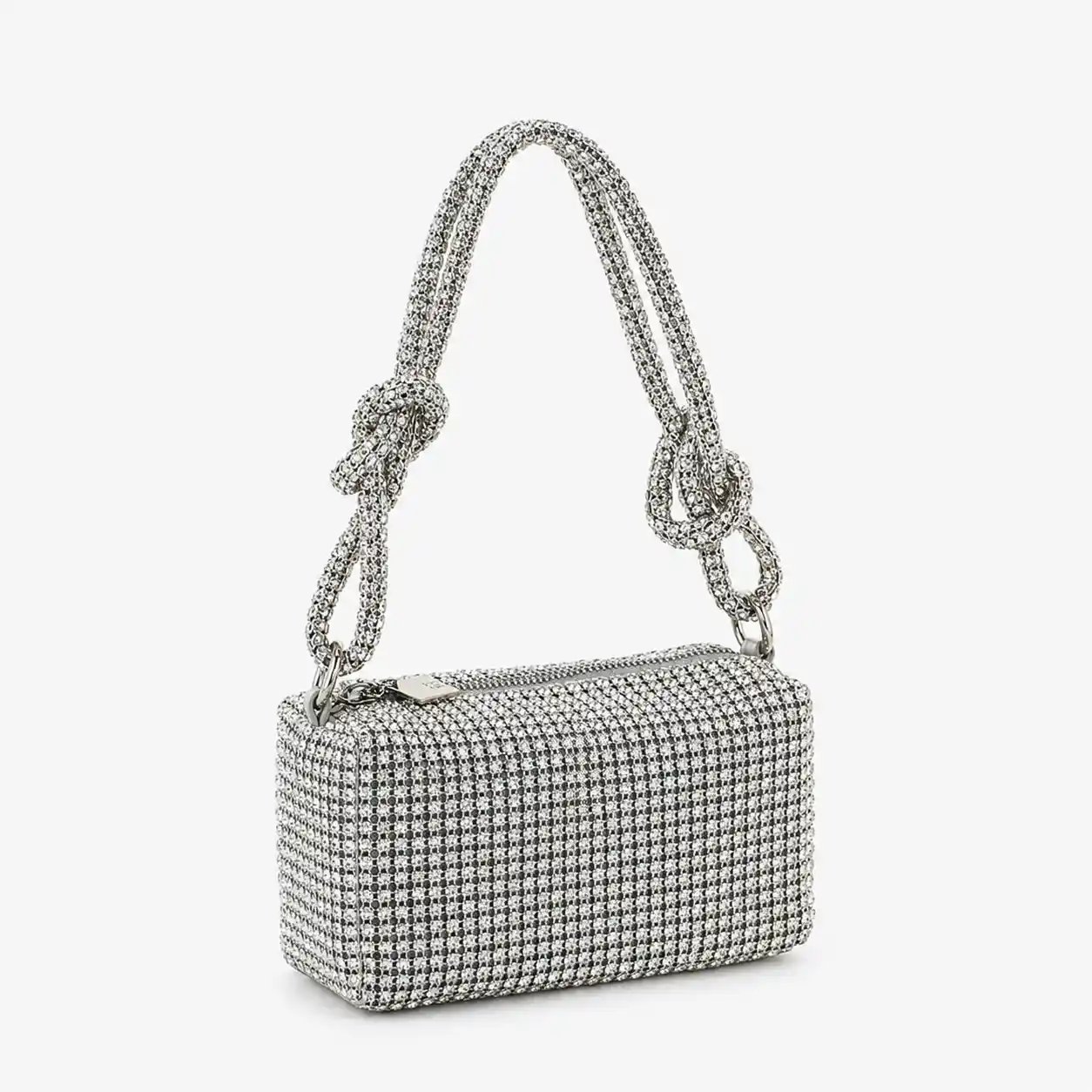 Silver Crystal Box Clutch Bag – Stunning Luxury Party Purse for Women 2026 - Image 2