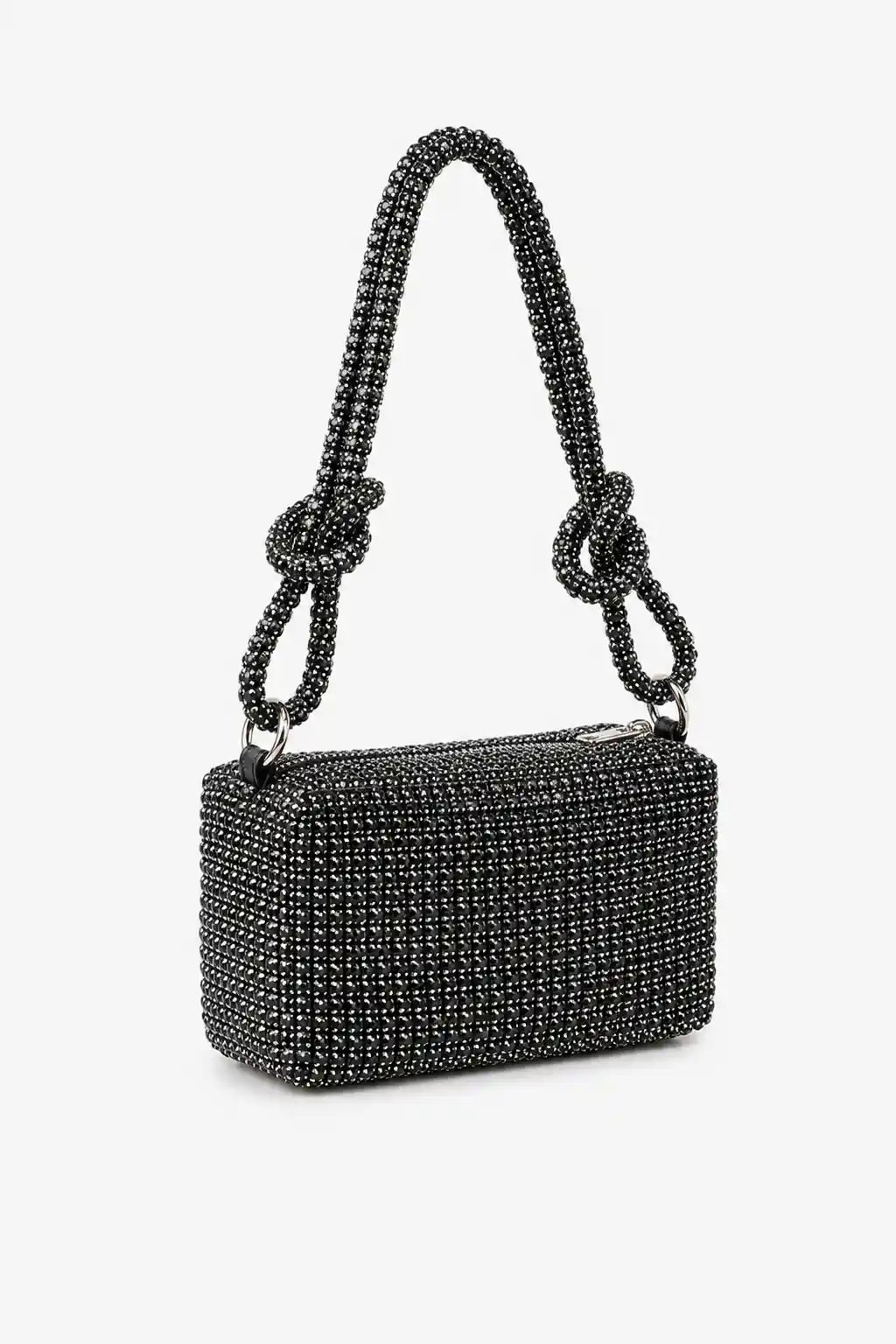 Black Crystal Stone Shoulder Bag 2026 | Stunning Luxury Party Purse