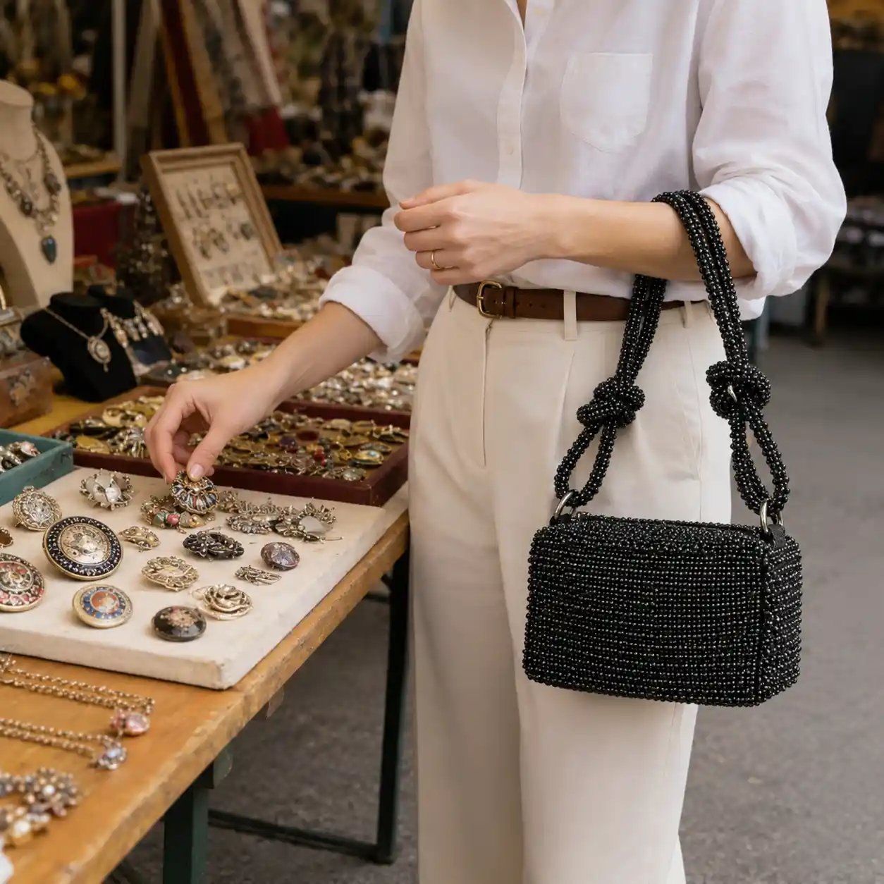 Black Crystal Stone Shoulder Bag 2026 | Stunning Luxury Party Purse - Image 4