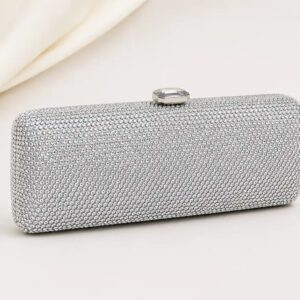 Silver Swarovski Hand Clutch
