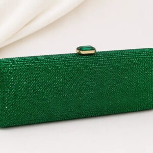 Green Swarovski Hand Clutch