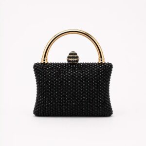 Black Swarovski Mini Clutch