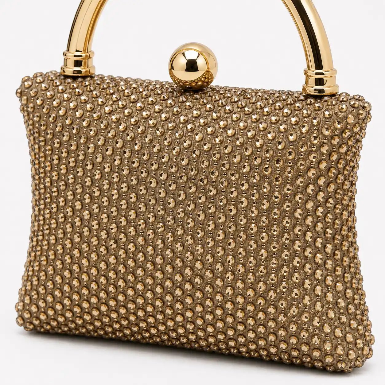 Gold Swarovski Mini Clutch | Stunning Luxury Wedding Purse No. 1 - Image 2