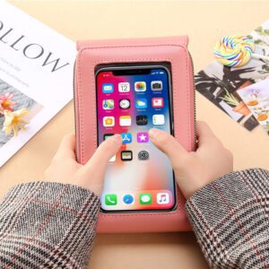 Touch Screen Cell Phone Women Bags Soft Leather Wallets Hand Purses Crossbody Bags for Women Small Handbag Cheap Women's Bags