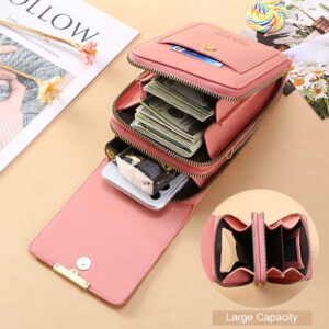 Touch Screen Cell Phone Women Bags Soft Leather Wallets Hand Purses Crossbody Bags for Women Small Handbag Cheap Women's Bags