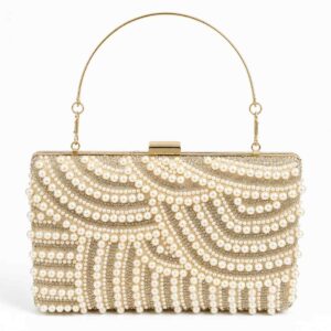 Golden Pearl Evening Clutch Bag