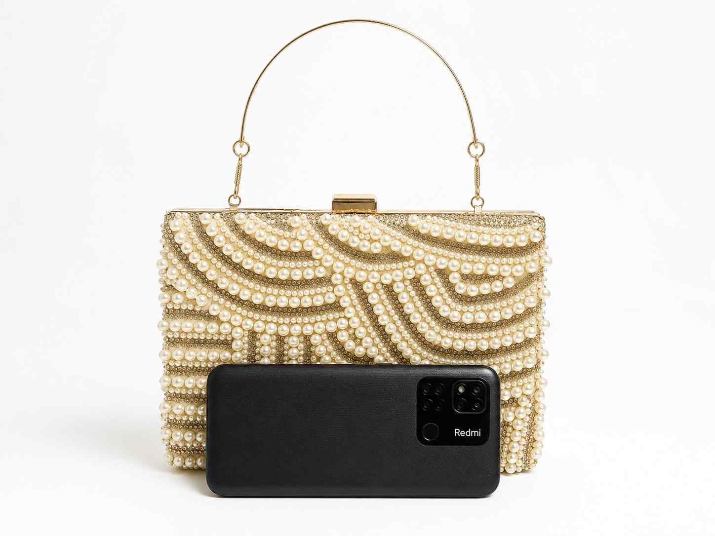 2026 Luxury Golden Pearl Evening Clutch Bag | Party Wedding Purse - Image 3
