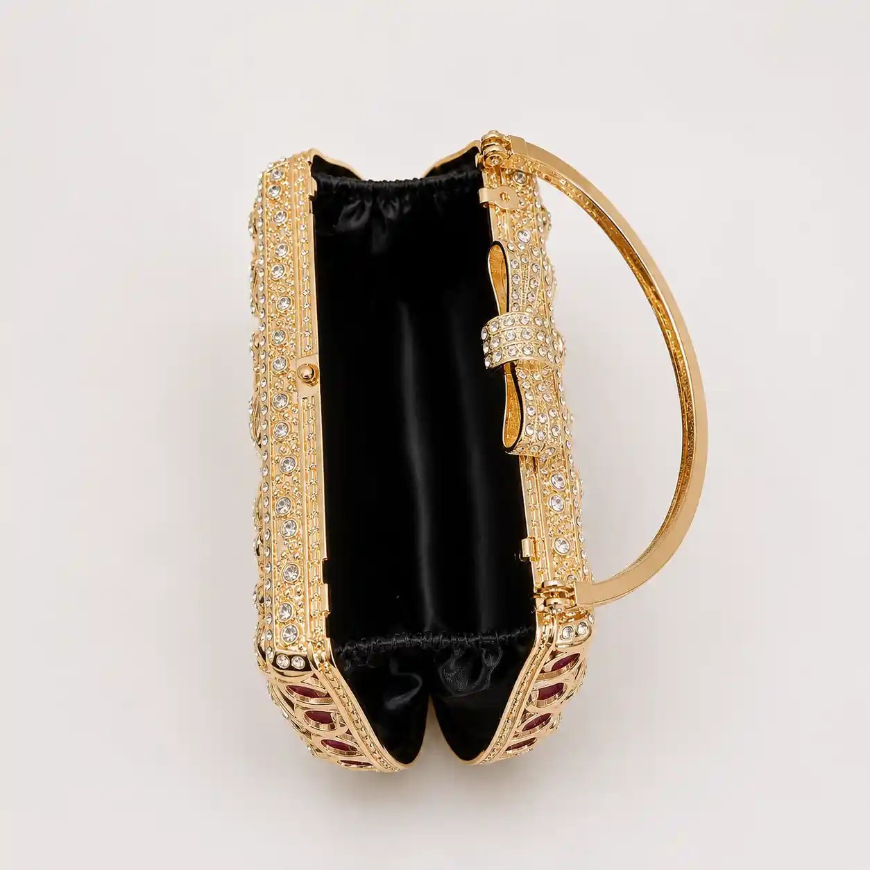 Fully Metal Mehroon Bridal Hand Clutch | Luxury Wedding Purse 2026 - Image 3