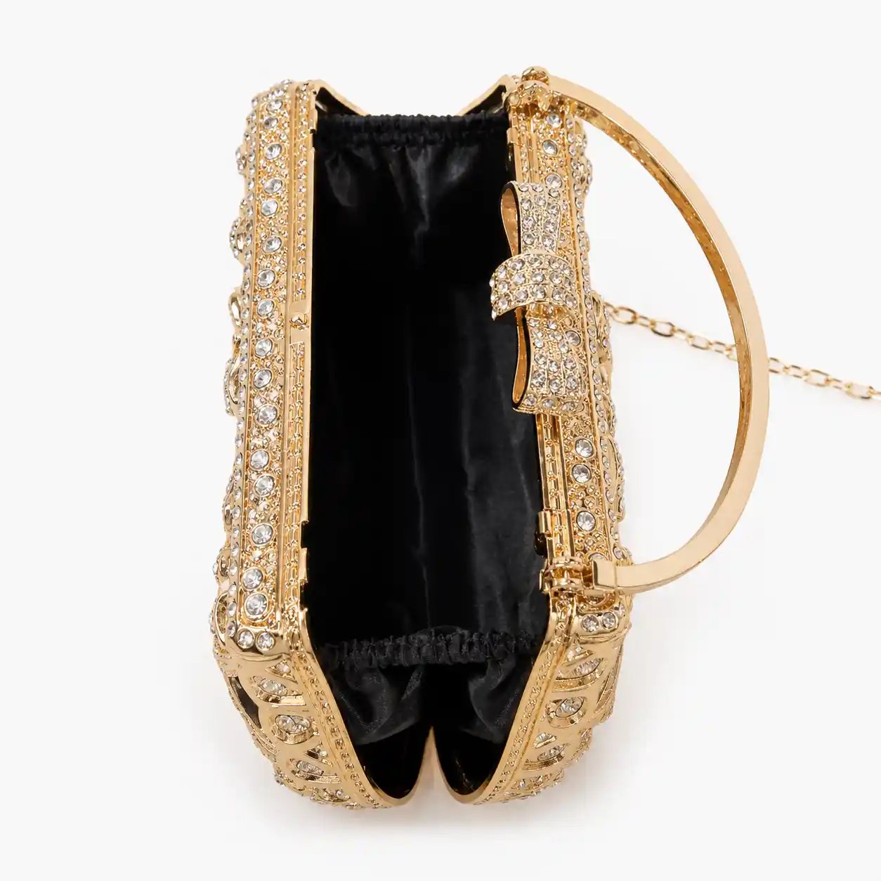 Fully Metal Golden Bridal Hand Clutch | Luxury Wedding Purse 2026 - Image 3