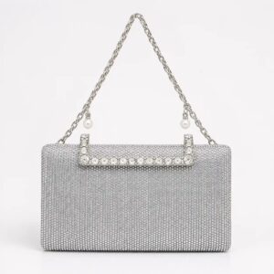 Silver Rhinestone Bridal Clutch – Stunning Wedding Evening Purse