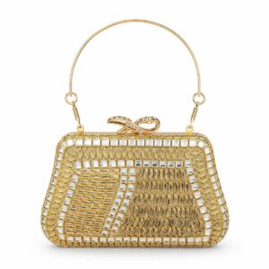 Golden Kundan Clutch – Stunning Bridal Hand Purse 2026