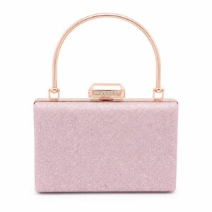 Elegant Pink Wedding Hand Clutch – Party Wear Hand Purse A1