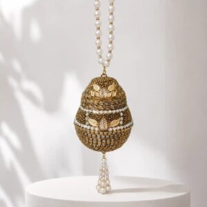 Elegant Kundan Pearl Potli Bag – Wedding Party Hand Purse